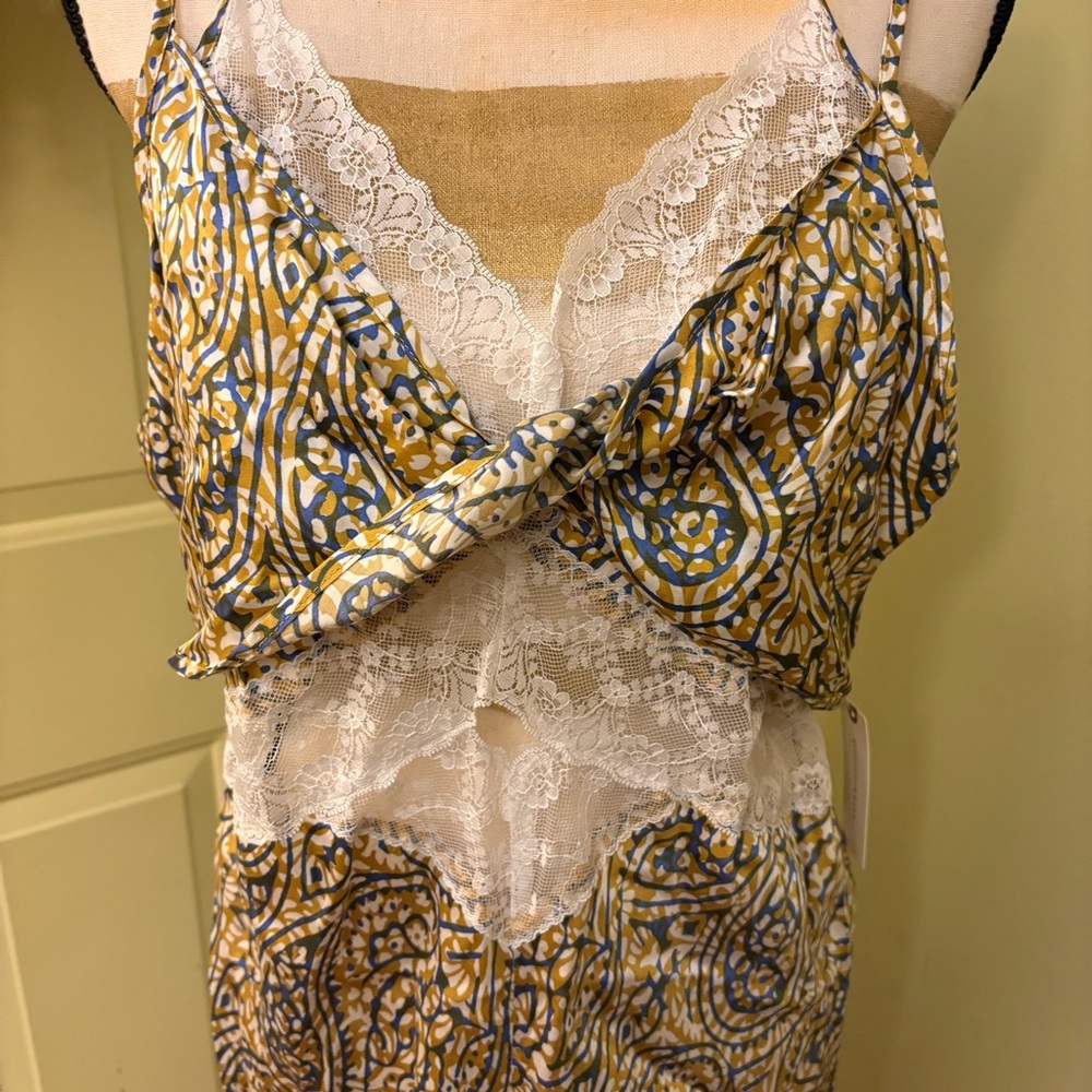NWT ANTHRO Paisley Slip Dress size L - Picture 4 of 13